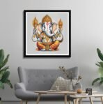 Lord Ganpati ji Sitting wall Paintings