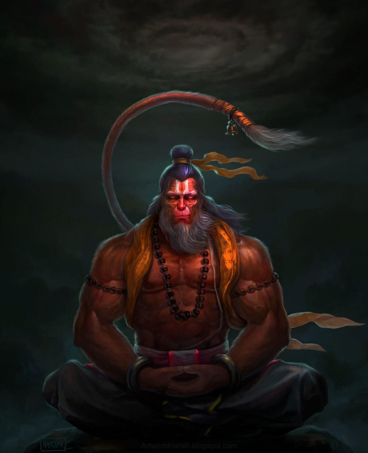 Lord Hanuman ji wall Décor Art Painting - Image 5