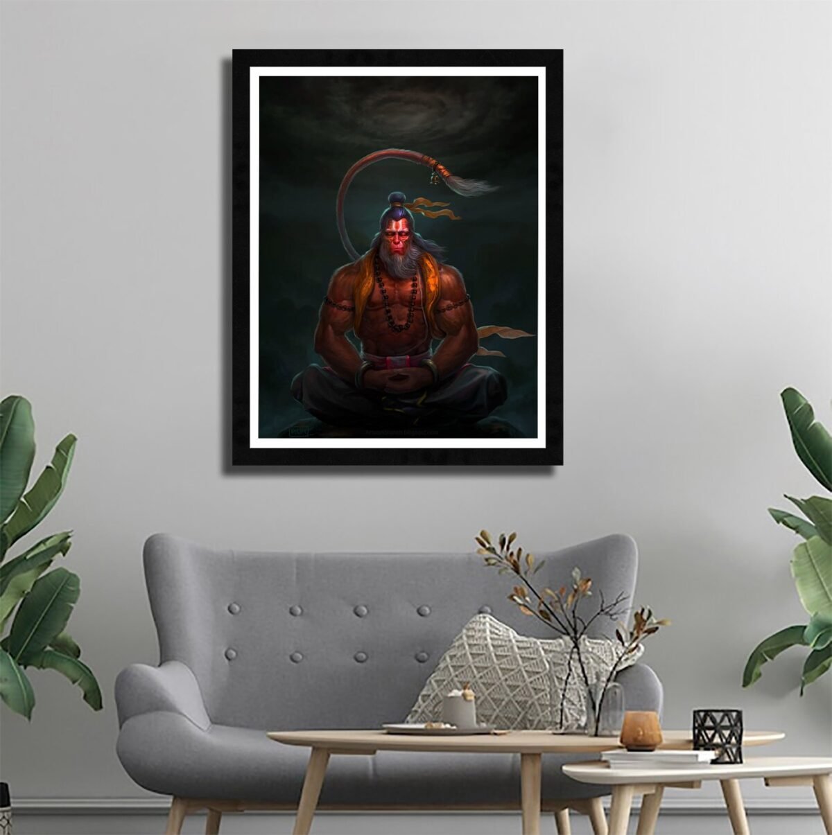 Lord Hanuman ji wall Décor Art Painting - Image 1